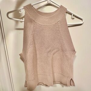 Aritzia Wilfred Crevier knit top nude/beige XS